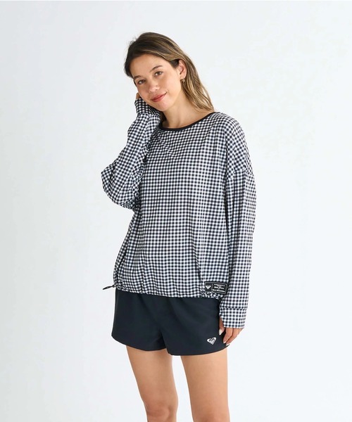 ROXY(ロキシー)の「STORY OF MY LIFE /ロキシードローコード付き長袖プルオーバーラッシュガード(水着)(ラッシュガード・レディース・ホワイト/ブラック/ベージュ/グリーン/ブラック系その他・SMALL/MEDIUM/LARGE)」の13枚目の写真
