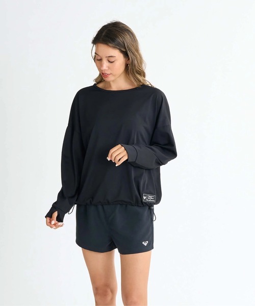 ROXY(ロキシー)の「STORY OF MY LIFE /ロキシードローコード付き長袖プルオーバーラッシュガード(水着)(ラッシュガード・レディース・ホワイト/ブラック/ベージュ/グリーン/ブラック系その他・SMALL/MEDIUM/LARGE)」の11枚目の写真