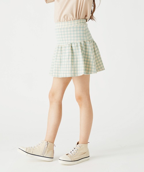 ever closet（エバークローゼット）の「1分丈総柄スカッツ（スカート・キッズ・ベージュ/ラベンダー/ミント/モカ/オートミール/オレンジ/ブルー系その他4/サックスブルー/ブラウン/パープル系その他/ブルー/グレー・90cm/100cm/110cm/120cm/130cm/140cm/150cm/160cm）」の6枚目の写真