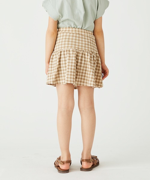 ever closet（エバークローゼット）の「1分丈総柄スカッツ（スカート・キッズ・ベージュ/ラベンダー/ミント/モカ/オートミール/オレンジ/ブルー系その他4/サックスブルー/ブラウン/パープル系その他/ブルー/グレー・90cm/100cm/110cm/120cm/130cm/140cm/150cm/160cm）」の4枚目の写真