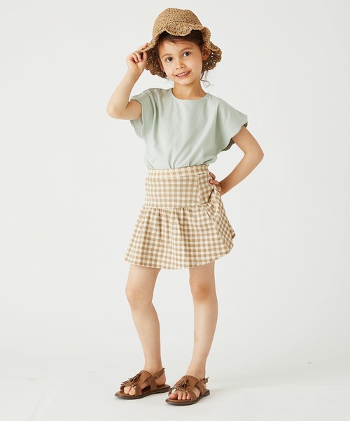 ever closet（エバークローゼット）の「1分丈総柄スカッツ（スカート・キッズ・ベージュ/ラベンダー/ミント/モカ/オートミール/オレンジ/ブルー系その他4/サックスブルー/ブラウン/パープル系その他/ブルー/グレー・90cm/100cm/110cm/120cm/130cm/140cm/150cm/160cm）」の15枚目の写真