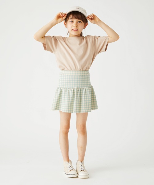 ever closet（エバークローゼット）の「1分丈総柄スカッツ（スカート・キッズ・ベージュ/ラベンダー/ミント/モカ/オートミール/オレンジ/ブルー系その他4/サックスブルー/ブラウン/パープル系その他/ブルー/グレー・90cm/100cm/110cm/120cm/130cm/140cm/150cm/160cm）」の18枚目の写真