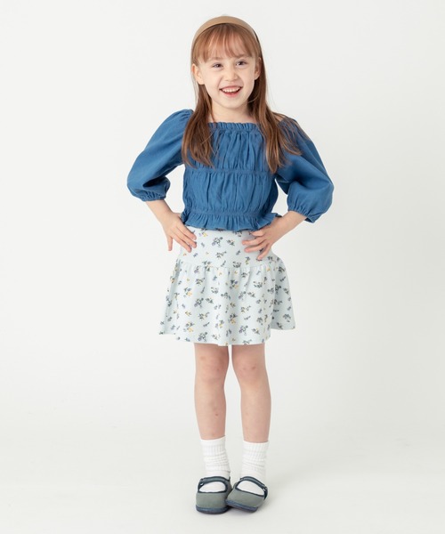 ever closet（エバークローゼット）の「1分丈総柄スカッツ（スカート・キッズ・ベージュ/ラベンダー/ミント/モカ/オートミール/オレンジ/ブルー系その他4/サックスブルー/ブラウン/パープル系その他/ブルー/グレー・90cm/100cm/110cm/120cm/130cm/140cm/150cm/160cm）」の19枚目の写真