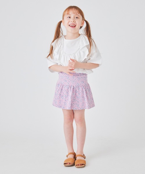 ever closet（エバークローゼット）の「1分丈総柄スカッツ（スカート・キッズ・ベージュ/ラベンダー/ミント/モカ/オートミール/オレンジ/ブルー系その他4/サックスブルー/ブラウン/パープル系その他/ブルー/グレー・90cm/100cm/110cm/120cm/130cm/140cm/150cm/160cm）」の22枚目の写真