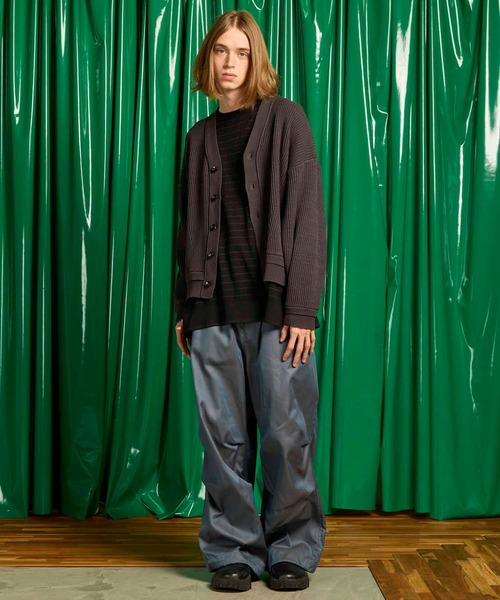 MAISON SPECIAL(メゾンスペシャル)の「《UNISEX》Prime-Over Sheer Border Short Sleeve Crew Neck Knit T-Shirt/プライムオーバーシアーボーダーショートスリーブクルーネックニットTシャツ【MAISON SPECIAL/メゾンスペシャル】(Tシャツ/カットソー・メンズ・グレイッシュベージュ/ピンク/ブラック・2/1)」の19枚目の写真