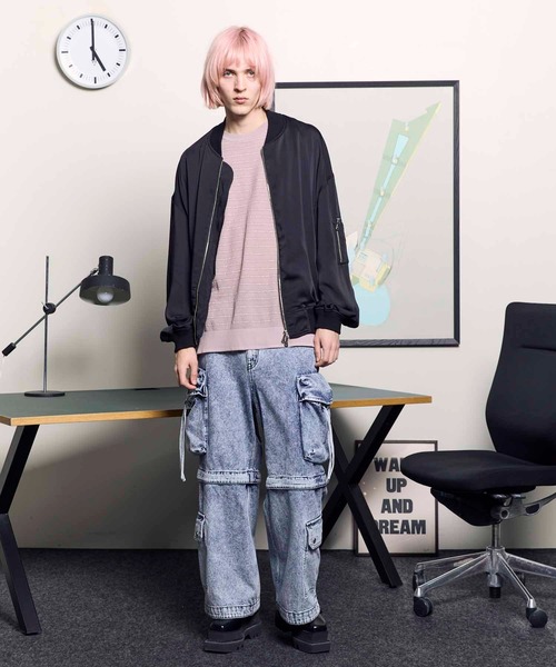 MAISON SPECIAL(メゾンスペシャル)の「《UNISEX》Prime-Over Sheer Border Short Sleeve Crew Neck Knit T-Shirt/プライムオーバーシアーボーダーショートスリーブクルーネックニットTシャツ【MAISON SPECIAL/メゾンスペシャル】(Tシャツ/カットソー・メンズ・グレイッシュベージュ/ピンク/ブラック・2/1)」の12枚目の写真
