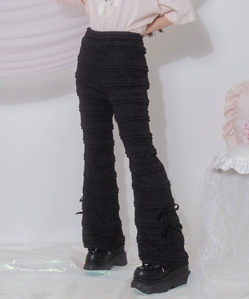 Honey Cinnamon（ハニーシナモン）の「総レースフレアパンツ（その他パンツ・レディース・ブラック/ホワイト・FREE）」の5枚目の写真