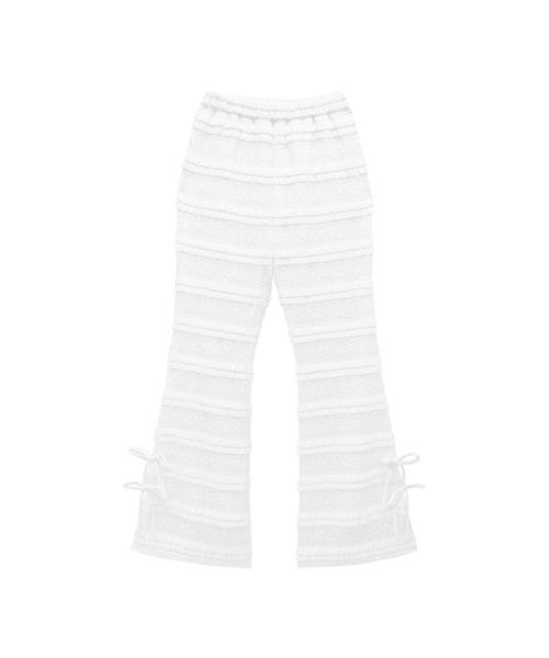 Honey Cinnamon（ハニーシナモン）の「総レースフレアパンツ（その他パンツ・レディース・ブラック/ホワイト・FREE）」の12枚目の写真