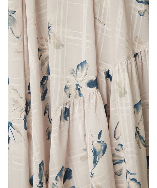 フラワープリントカシュクールワンピース／接触冷感（ワンピース