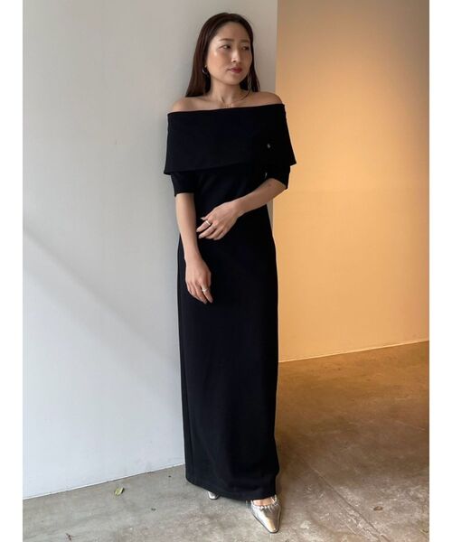 POLO BCS（ポロ ビーシーエス）の「【POLO BCSコラボ】オフショルワンピース（ワンピース・レディース・ブラック/ブルー/ブラウン・MEDIUM/SMALL）」の12枚目の写真