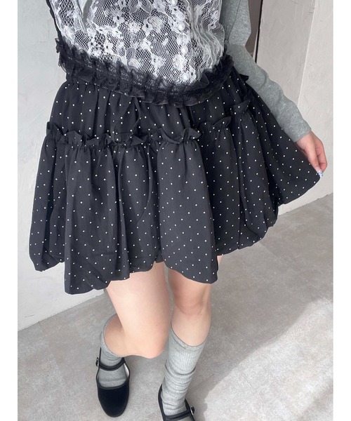 PHILLY（フィリー）の「【PHILLY】ドットフリルギャザースカート（スカート・レディース・ホワイト/ブラック・FREE）」の11枚目の写真