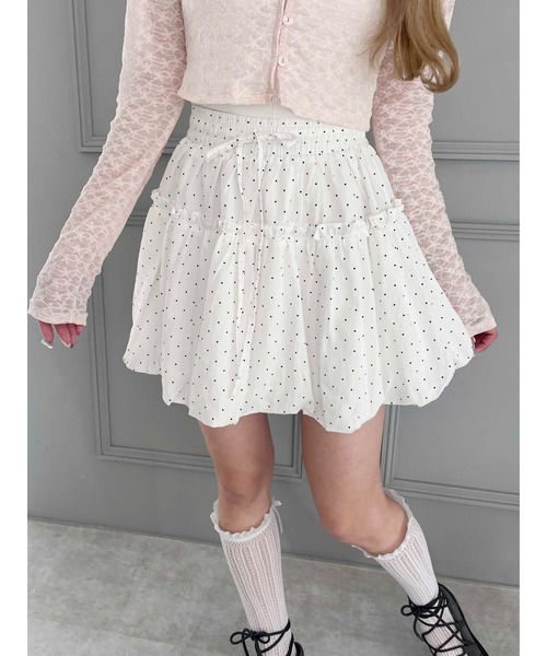 PHILLY（フィリー）の「【PHILLY】ドットフリルギャザースカート（スカート・レディース・ホワイト/ブラック・FREE）」の13枚目の写真