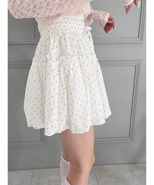 PHILLY（フィリー）の「【PHILLY】ドットフリルギャザースカート（スカート・レディース・ホワイト/ブラック・FREE）」の15枚目の写真
