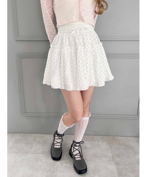 PHILLY（フィリー）の「【PHILLY】ドットフリルギャザースカート（スカート・レディース・ホワイト/ブラック・FREE）」の19枚目の写真
