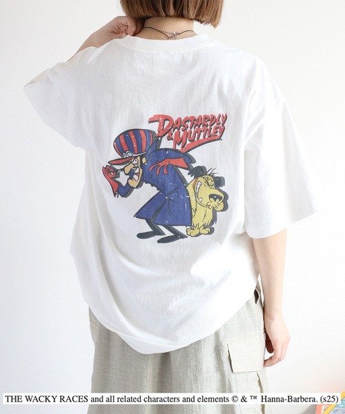 DISCUS ATHLETIC（ディスカス　アスレチック）の「【DISCUS ATHLETIC】キャラクタープリント Tee　パワーパフ ガールズ＆チキチキマシン猛レース（Tシャツ/カットソー・レディース・ホワイト系1/ホワイト系2/ブラック系1/ブラック系2・M）」の2枚目の写真