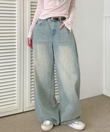 sorule（ソルレ）の「サイドタックボリュームワイドパンツ（デニムパンツ）」