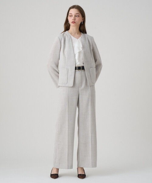 ANAYI（アナイ）の「カラミリネンライクワイドパンツ〈セットアップ対応商品〉（その他パンツ・レディース・ベージュ/ライトグレー/ブラック・38/36）」の10枚目の写真