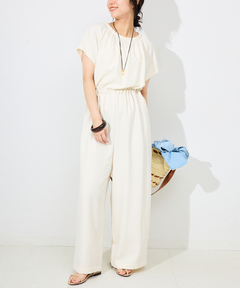 セール】LAME TWEED BUSTIER ROMPERS（サロペット