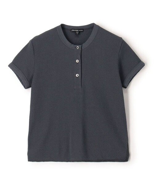 JAMES PERSE(ジェームスパース)の「コットンリネンワッフル ヘンリーネックプルオーバー WCLW3146(Tシャツ/カットソー・レディース・グレー/ブラック系その他・0)」の1枚目の写真