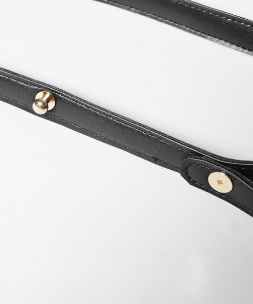 HELOYSE（エロイーズ）の「HELOYSE/エロイーズ palm bag ショルダーミニバッグ（ショルダーバッグ・レディース・ブラック/ホワイト・FREE）」の4枚目の写真