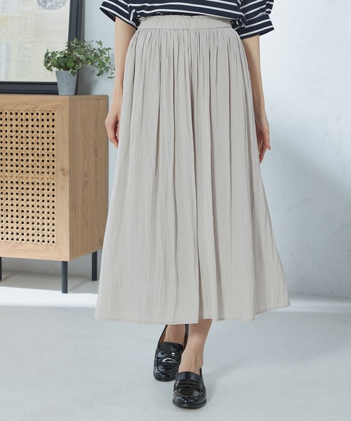 GALLORIA（ギャローリア）の「ギャザースカーチョ（その他パンツ・レディース・サーモンピンク/ライトベージュ/チャコールグレー・LL/S/M/L）」の3枚目の写真