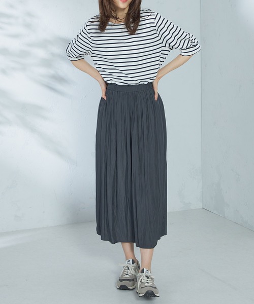 GALLORIA（ギャローリア）の「ギャザースカーチョ（その他パンツ・レディース・サーモンピンク/ライトベージュ/チャコールグレー・LL/S/M/L）」の5枚目の写真