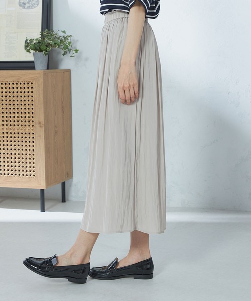 GALLORIA（ギャローリア）の「ギャザースカーチョ（その他パンツ・レディース・サーモンピンク/ライトベージュ/チャコールグレー・LL/S/M/L）」の8枚目の写真