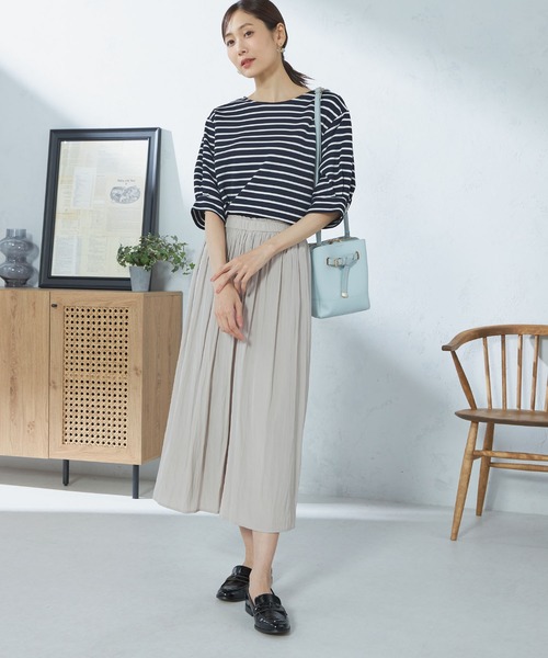 GALLORIA（ギャローリア）の「ギャザースカーチョ（その他パンツ・レディース・サーモンピンク/ライトベージュ/チャコールグレー・LL/S/M/L）」の11枚目の写真