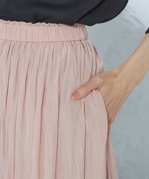 GALLORIA（ギャローリア）の「ギャザースカーチョ（その他パンツ・レディース・サーモンピンク/ライトベージュ/チャコールグレー・LL/S/M/L）」の13枚目の写真