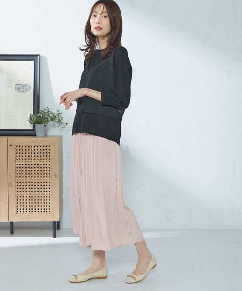 GALLORIA（ギャローリア）の「ギャザースカーチョ（その他パンツ・レディース・サーモンピンク/ライトベージュ/チャコールグレー・LL/S/M/L）」の14枚目の写真