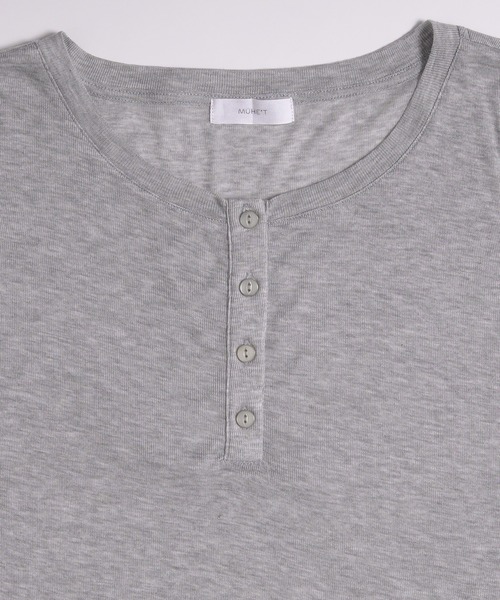 tシャツ sheer henry neck layered t-shirt / シアーヘンリーネックレイヤードTシャツ レディース sheer henry neck layered t-shirt / シアーヘンリーネック