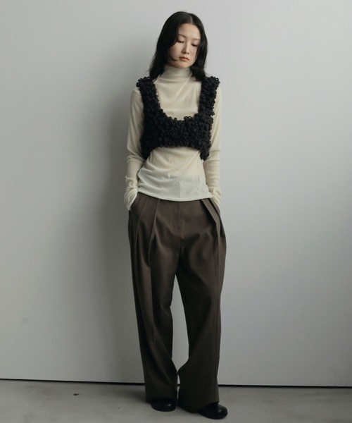 ラスト1点【anuke】アンヌーク Loop Knit Vest ブラウン Loop Knit Vest（ベスト）｜anuke（アンヌーク）のファッション通販