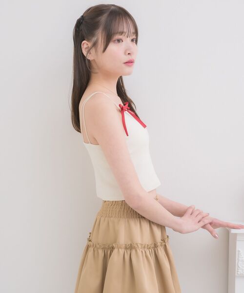 ems excite（エムズエキサイト）の「アソートテレコキャミ（キャミソール・レディース・ブラック/オフホワイト/ナチュラル/グリーン・FREE）」の20枚目の写真