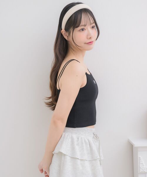 ems excite（エムズエキサイト）の「アソートテレコキャミ（キャミソール・レディース・ブラック/オフホワイト/ナチュラル/グリーン・FREE）」の12枚目の写真
