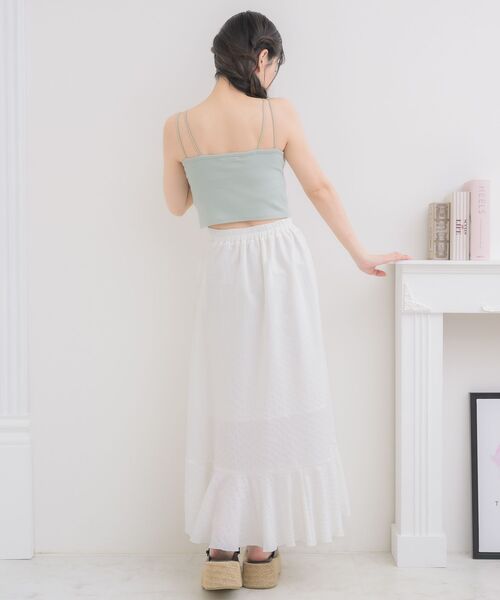 ems excite（エムズエキサイト）の「アソートテレコキャミ（キャミソール・レディース・ブラック/オフホワイト/ナチュラル/グリーン・FREE）」の5枚目の写真