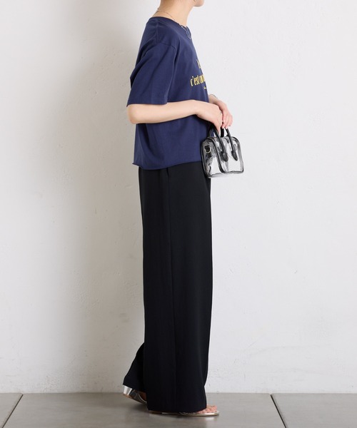 COLLAGE GALLARDAGALANTE（コラージュガリャルダガランテ）の「カットオフウォッシュロゴＴシャツ（Tシャツ/カットソー・レディース・ネイビー/グレー・FREE）」の13枚目の写真