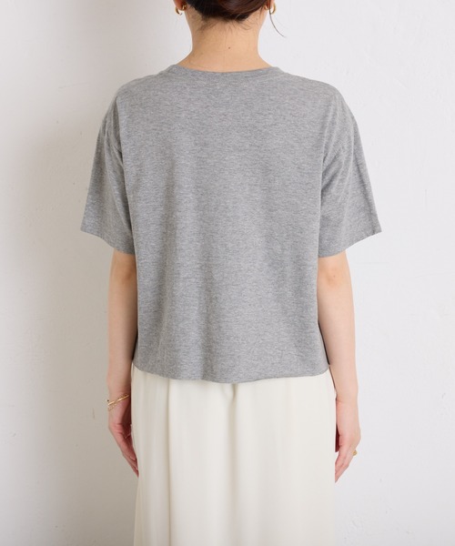 COLLAGE GALLARDAGALANTE（コラージュガリャルダガランテ）の「カットオフウォッシュロゴＴシャツ（Tシャツ/カットソー・レディース・ネイビー/グレー・FREE）」の6枚目の写真