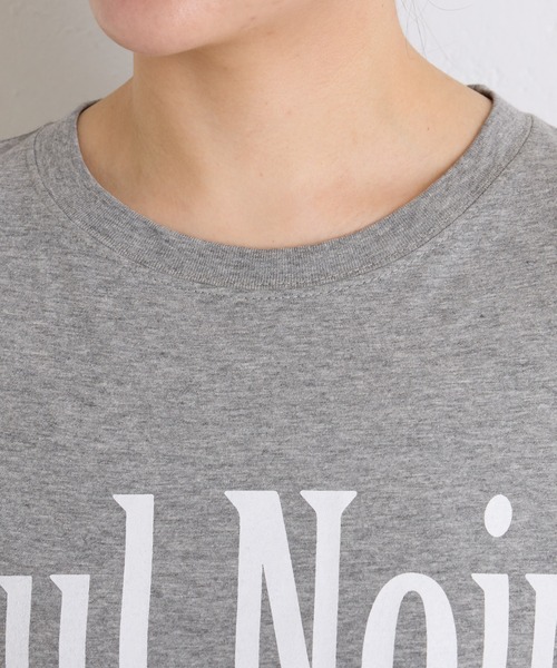 COLLAGE GALLARDAGALANTE（コラージュガリャルダガランテ）の「カットオフウォッシュロゴＴシャツ（Tシャツ/カットソー・レディース・ネイビー/グレー・FREE）」の5枚目の写真