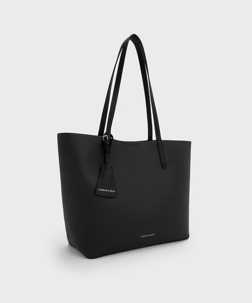 CHARLES & KEITH(チャールズ & キース)の「Beryl ベリル トートバッグ(トートバッグ・レディース・スミクロ/ライトベージュ/ワインレッド・L)」の4枚目の写真