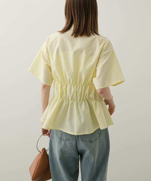 SENSE OF PLACE by URBAN RESEARCH（センスオブプレイスバイアーバンリサーチ）の「『WEB限定』シャーリングシャツ(半袖)（シャツ/ブラウス・レディース・ブルー/オフホワイト/イエロー・ONE）」の12枚目の写真