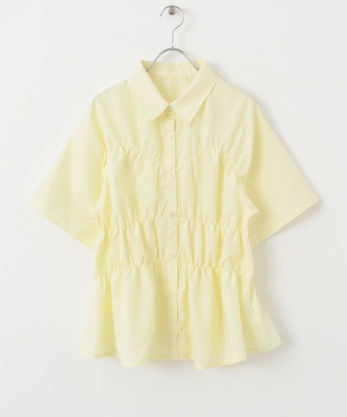 SENSE OF PLACE by URBAN RESEARCH（センスオブプレイスバイアーバンリサーチ）の「『WEB限定』シャーリングシャツ(半袖)（シャツ/ブラウス・レディース・ブルー/オフホワイト/イエロー・ONE）」の19枚目の写真