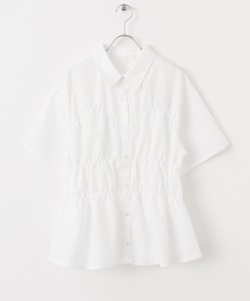 SENSE OF PLACE by URBAN RESEARCH（センスオブプレイスバイアーバンリサーチ）の「『WEB限定』シャーリングシャツ(半袖)（シャツ/ブラウス・レディース・ブルー/オフホワイト/イエロー・ONE）」の18枚目の写真