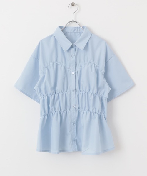 SENSE OF PLACE by URBAN RESEARCH（センスオブプレイスバイアーバンリサーチ）の「『WEB限定』シャーリングシャツ(半袖)（シャツ/ブラウス・レディース・ブルー/オフホワイト/イエロー・ONE）」の17枚目の写真