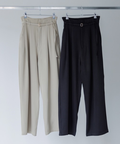 SENEE（セニー）の「belt set slacks（ベルトセットスラックス）（スラックス・レディース・ベージュ/ブラック・MEDIUM/SMALL）」の17枚目の写真