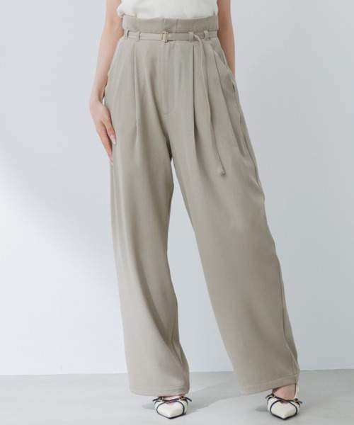 SENEE（セニー）の「belt set slacks（ベルトセットスラックス）（スラックス・レディース・ベージュ/ブラック・MEDIUM/SMALL）」の15枚目の写真