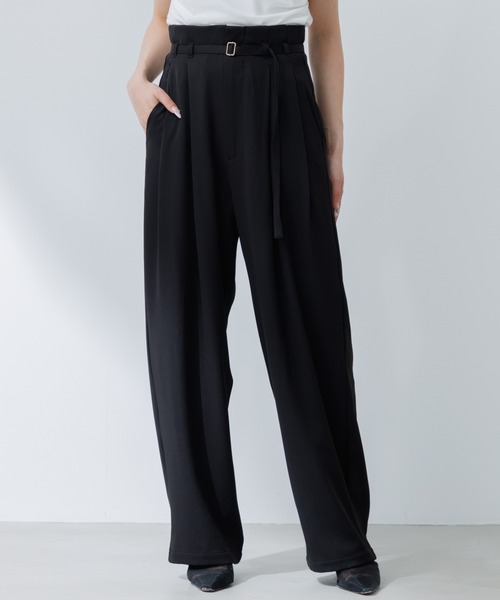 SENEE（セニー）の「belt set slacks（ベルトセットスラックス）（スラックス・レディース・ベージュ/ブラック・MEDIUM/SMALL）」の10枚目の写真