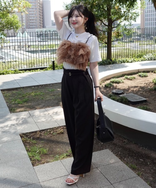 SENEE（セニー）の「belt set slacks（ベルトセットスラックス）（スラックス・レディース・ベージュ/ブラック・MEDIUM/SMALL）」の20枚目の写真