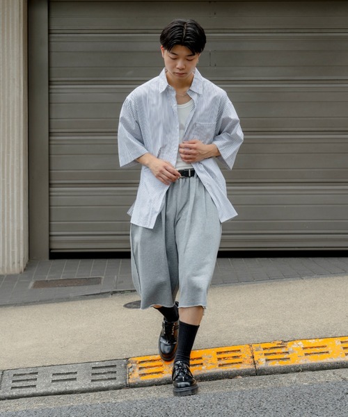 セール】Two tuck sweat shorts / 2タックスウェットショーツ