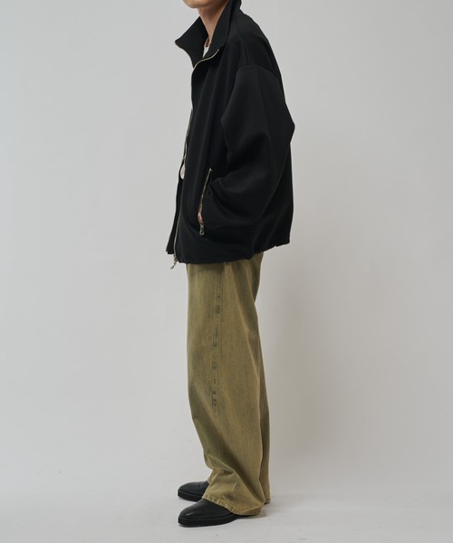 Lui's（ルイス）の「リラックススタンドブルゾン（スウェット・メンズ・ブラック/チャコールグレー/グレー・FREE）」の8枚目の写真