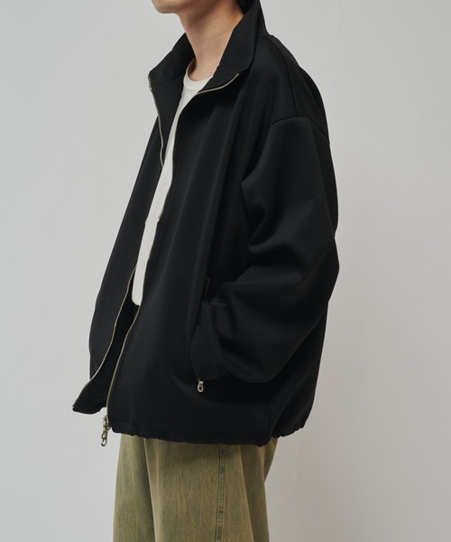 Lui's（ルイス）の「リラックススタンドブルゾン（スウェット・メンズ・ブラック/チャコールグレー/グレー・FREE）」の5枚目の写真